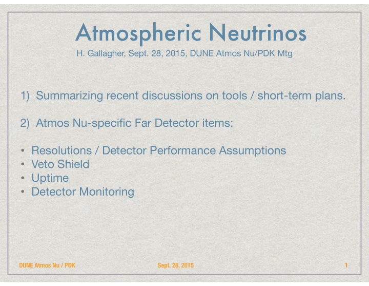 atmospheric neutrinos