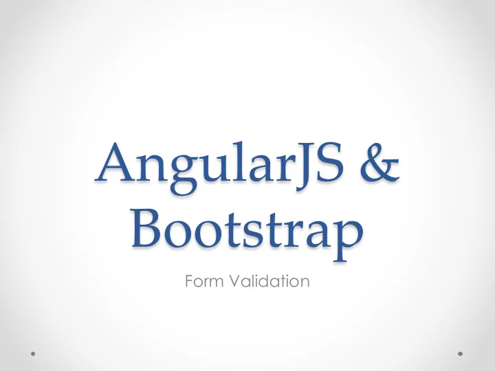 angularjs bootstrap