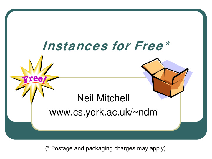 instances for free