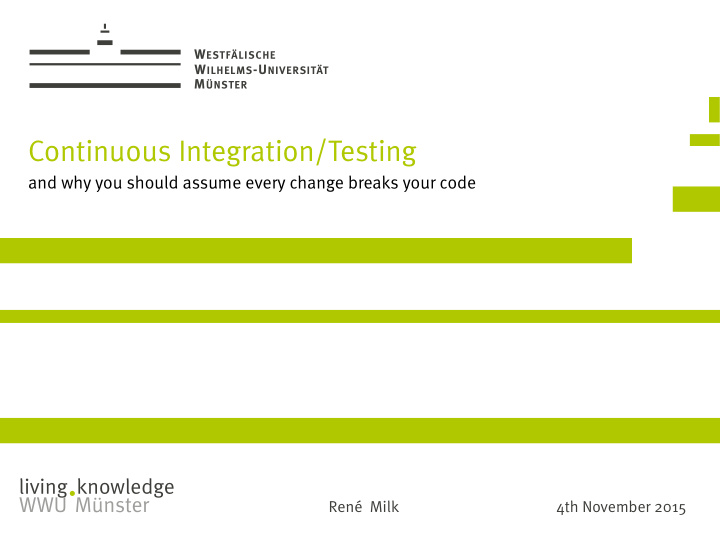 continuous integration testing