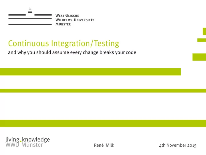 continuous integration testing