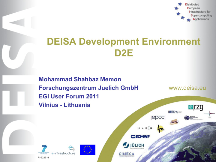 deisa development environment d2e