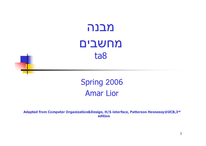 ta8 spring 200 6 amar lior adapted from computer