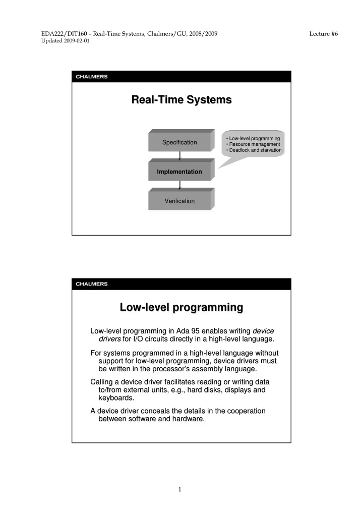 real time systems time systems real