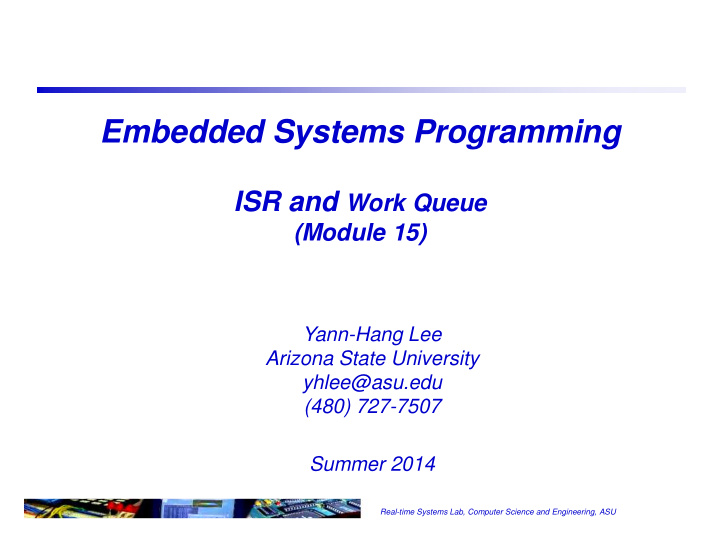 embedded systems programming