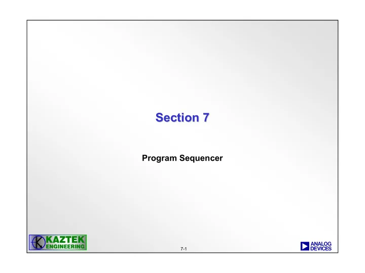 section 7 section 7