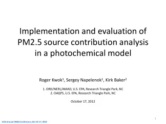Implementation and evaluation of  PM2.5 source contribution analysis  in a photochemical model