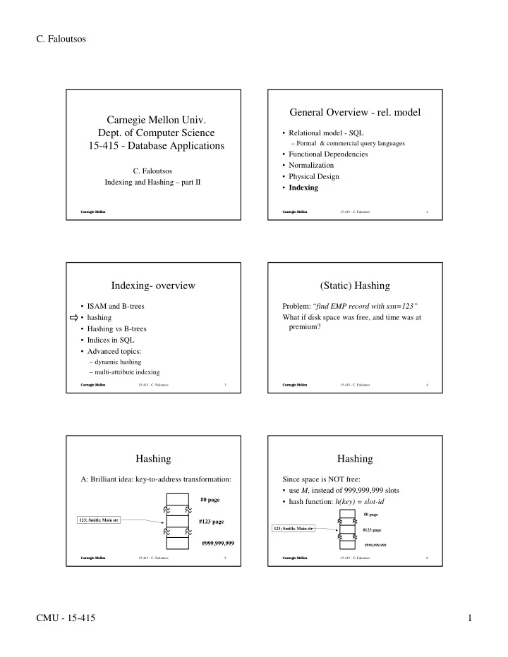 general overview rel model carnegie mellon univ dept of