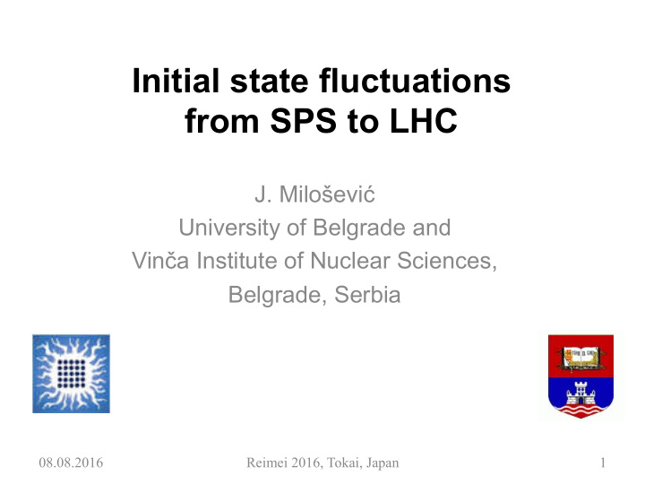 initial state fluctuations from sps to lhc