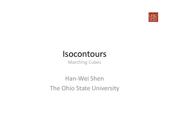 What is an iso-contour?  Points in a scalar field (pressure, temperature,  etc.) that have a