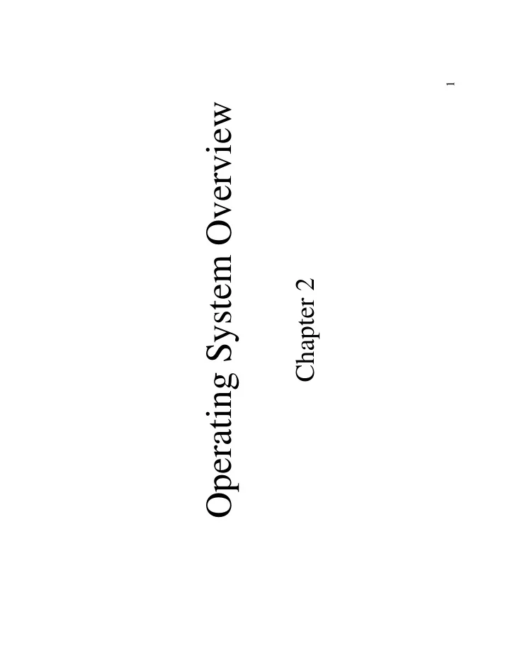 operating system overview