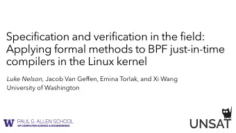 Specification and verification in the field:  Applying formal methods to BPF just-in-time
