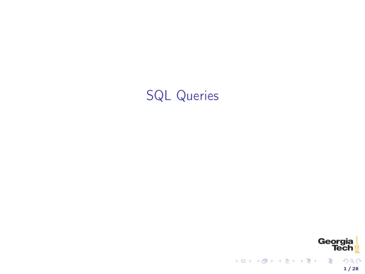 sql queries
