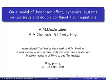 On a model of Josephson effect, dynamical systems  on two-torus and double confluent Heun equations
