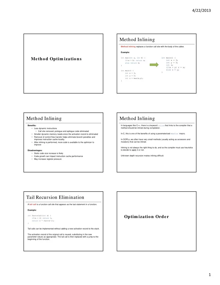 method inlining