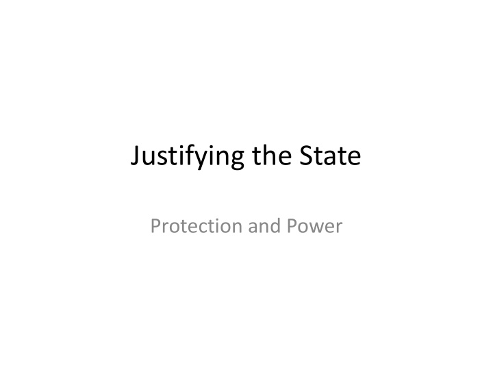 justifying the state