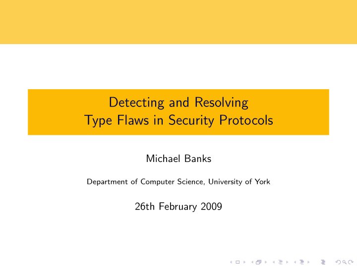 detecting and resolving type flaws in security protocols