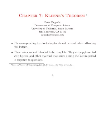 Unification Theorem: Any language that can be defined by  a regular expression, or  a finite