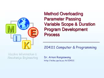 M  M  Program Development  Program Development  E  E  Process  Process  I  I  K  K  204111 Computer