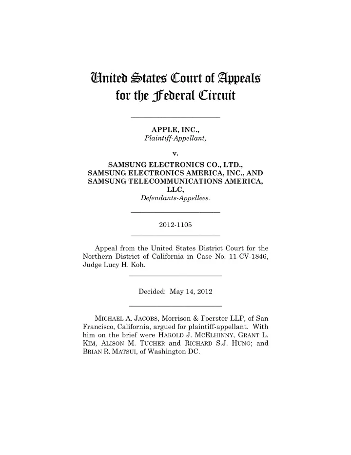 united states court of appeals for the federal circuit