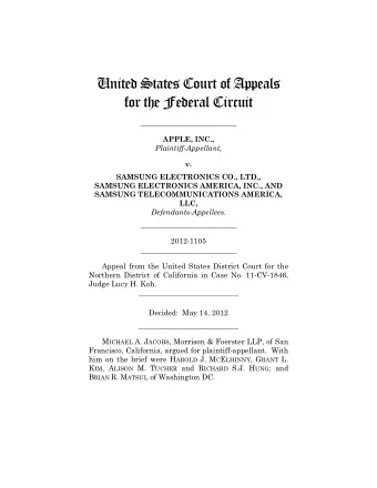 United States Court of Appeals  for the Federal Circuit  __________________________  APPLE, INC.,