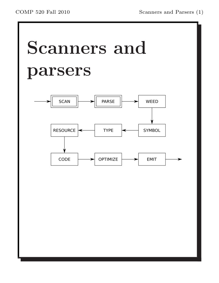 scanners and parsers