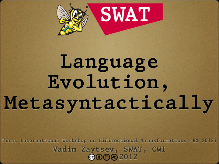language evolution metasyntactically