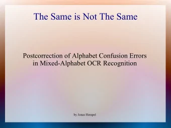 The Same is Not The Same  Postcorrection of Alphabet Confusion Errors  in Mixed-Alphabet OCR