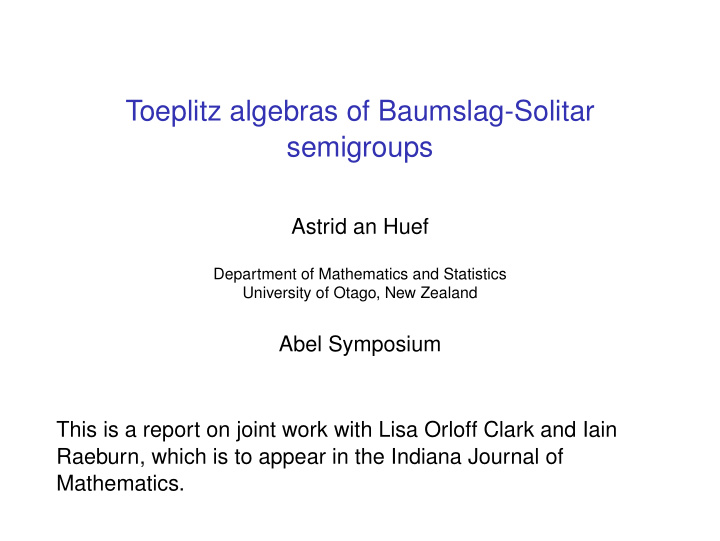 toeplitz algebras of baumslag solitar semigroups