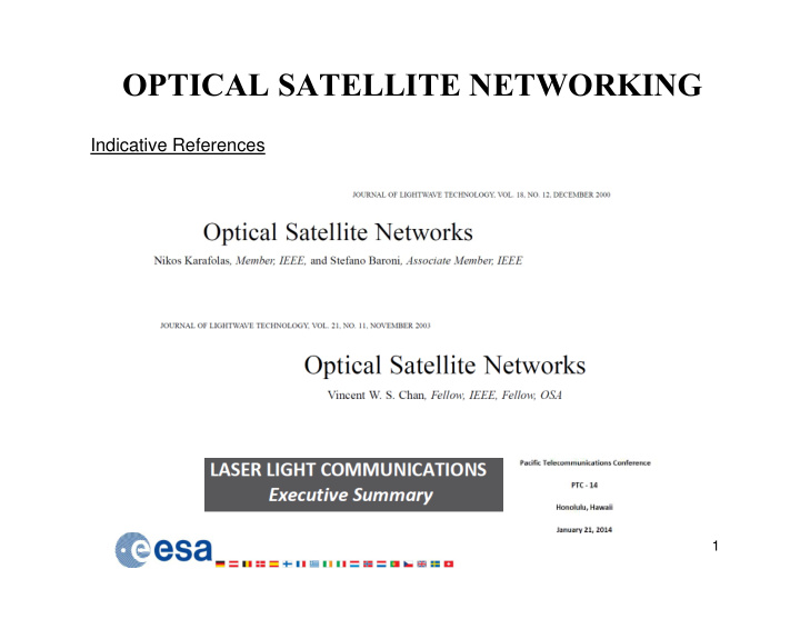 optical satellite networking