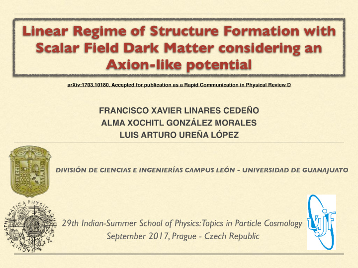 linear regime of structure formation with scalar field