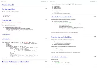 Monday Week 11  1,000 numbers  10,000 numbers  100,000 numbers  1/15  Sorting Algorithms  randomly