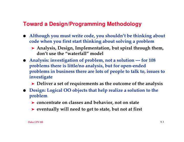 toward a design programming methodology