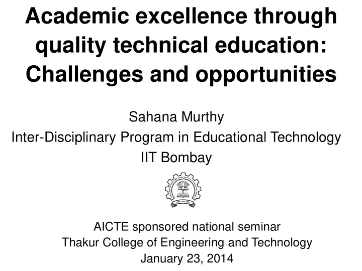 academic excellence through