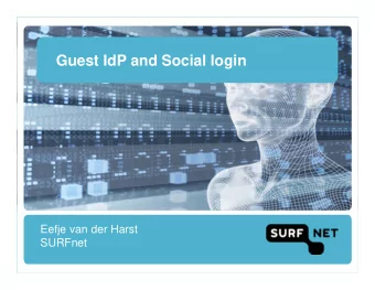 Guest IdP and Social login  Eefje van der Harst  SURFnet  Once upon a timein 2010