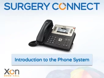 Introduction to the Phone System  Session Objectives  Logging on/ofg  fg  Using the handset