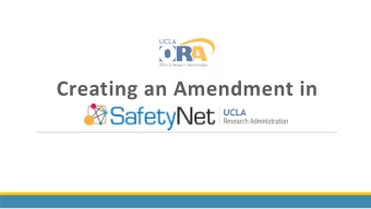 Creating an Amendment in  2  Start the Amendment in webIRB  1. When creating an  amendment in
