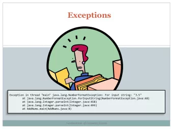 Exceptions  Exception in thread &quot;main&quot; java.lang.NumberFormatException: For input string: