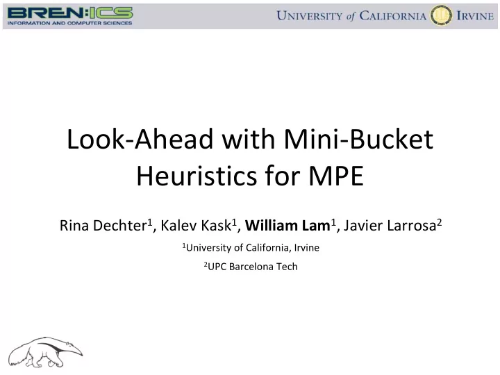 look ahead with mini bucket