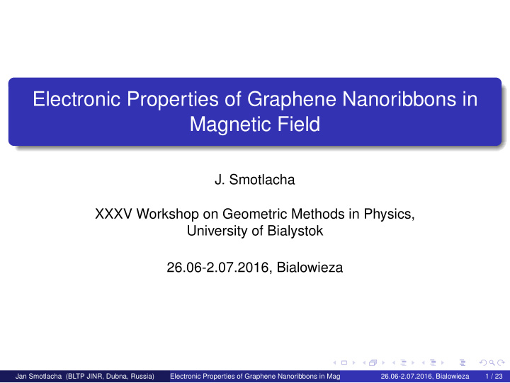 electronic properties of graphene nanoribbons in magnetic