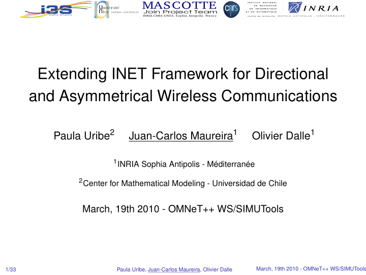extending inet framework for directional and asymmetrical