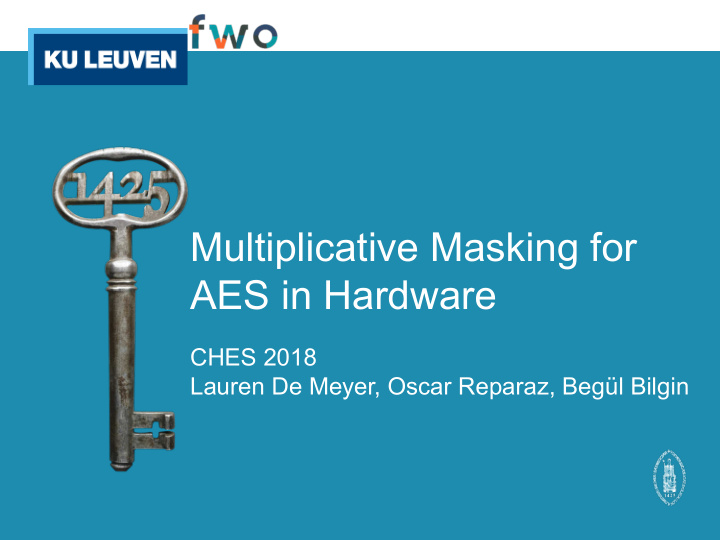 multiplicative masking for aes in hardware
