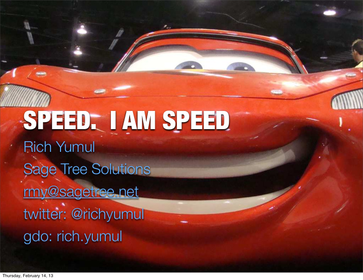 speed i am speed