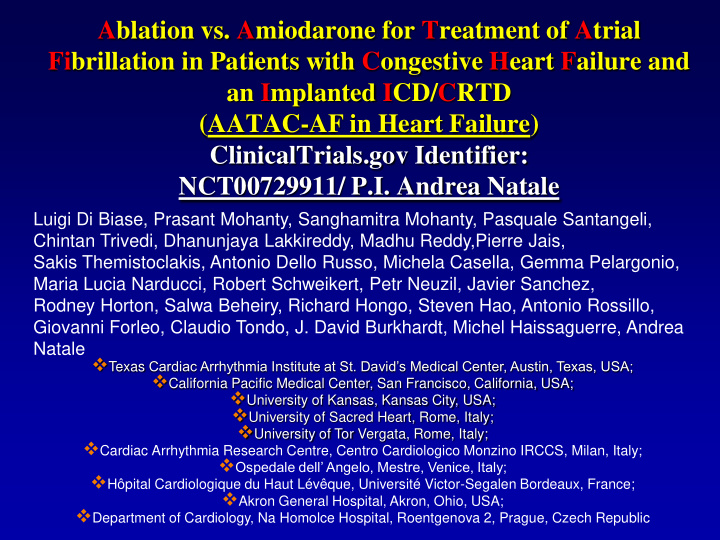 ablation vs amiodarone for treatment of atrial