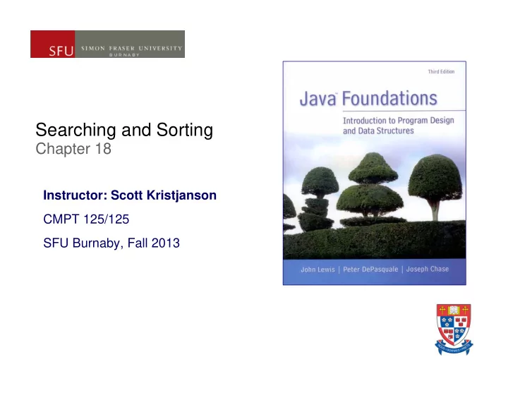 searching and sorting