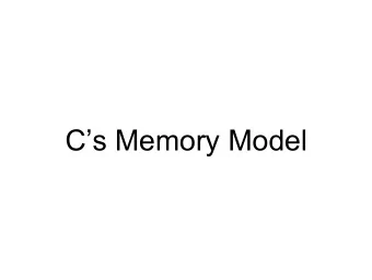 Cs Memory Model  C0                                 C  1  Balance Sheet  so far  Lost  Gained
