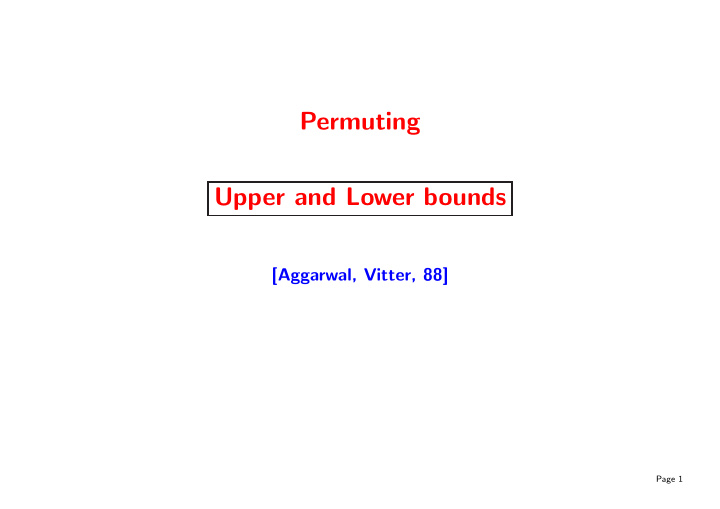 permuting upper and lower bounds