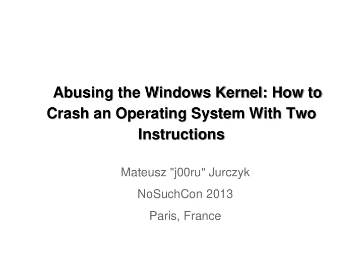 instructions