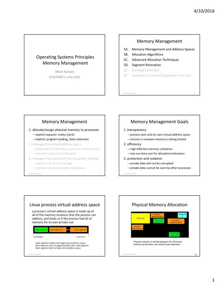 memory management