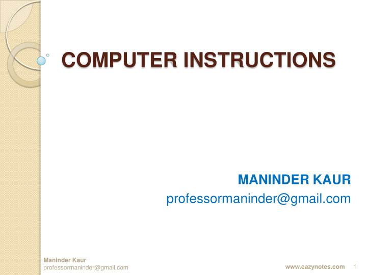 computer instructions